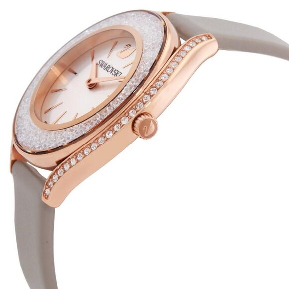 NWT Authentic Swarovski Crystalline Aura Quartz White Silver-tone Dial Women's W - Picture 2 of 3